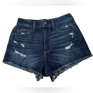 Hollister High Rise Vintage Shorts Size 0 24 Dark wash